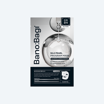 Silk Pearl Program Mask — brightening, silver foil sheet